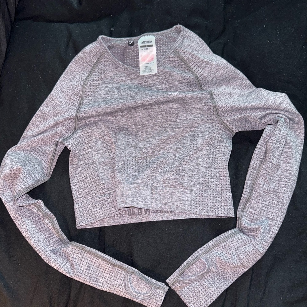 Gymshark Heather Gray V-Neck Top